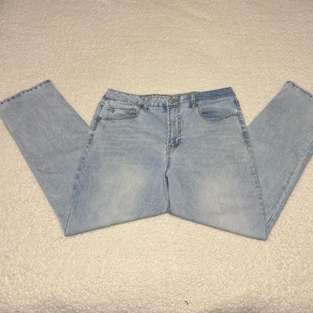 Frye Women Light Wash High Rise Straight Leg Jeans
